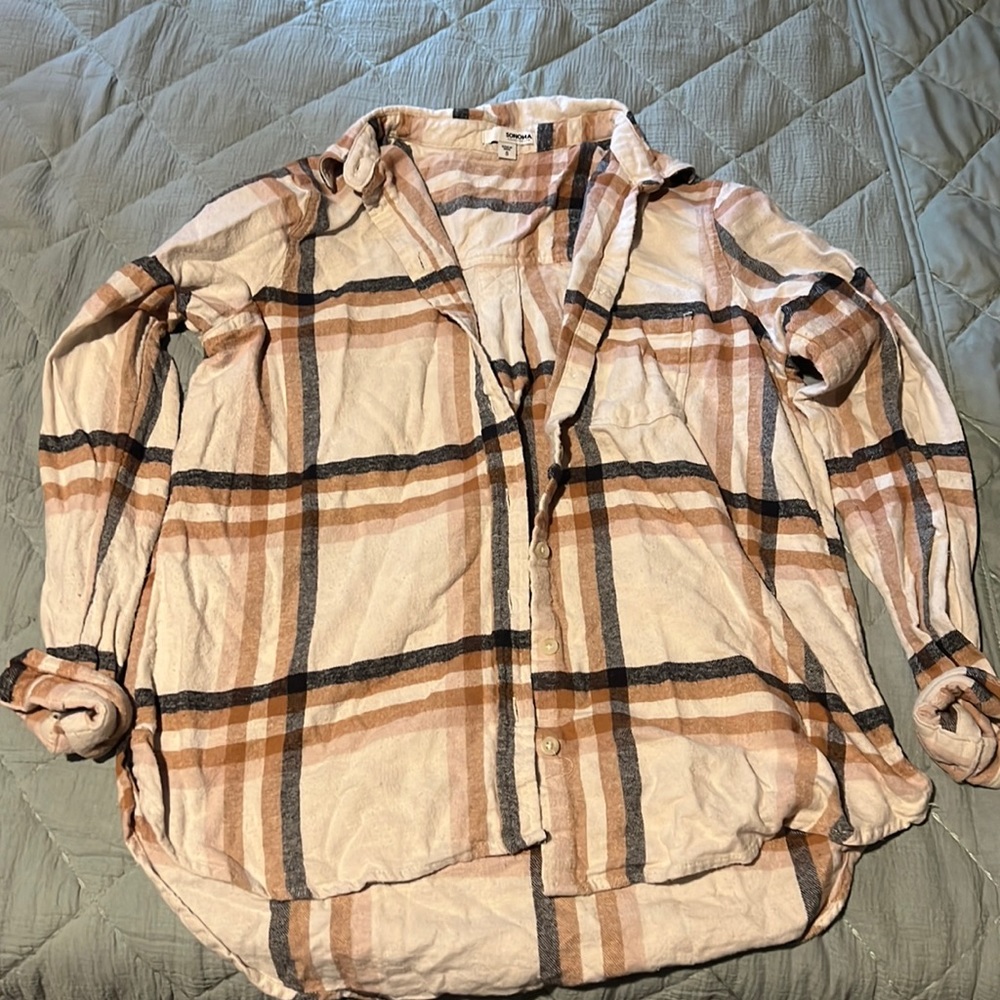 Neutral colored fall flannel